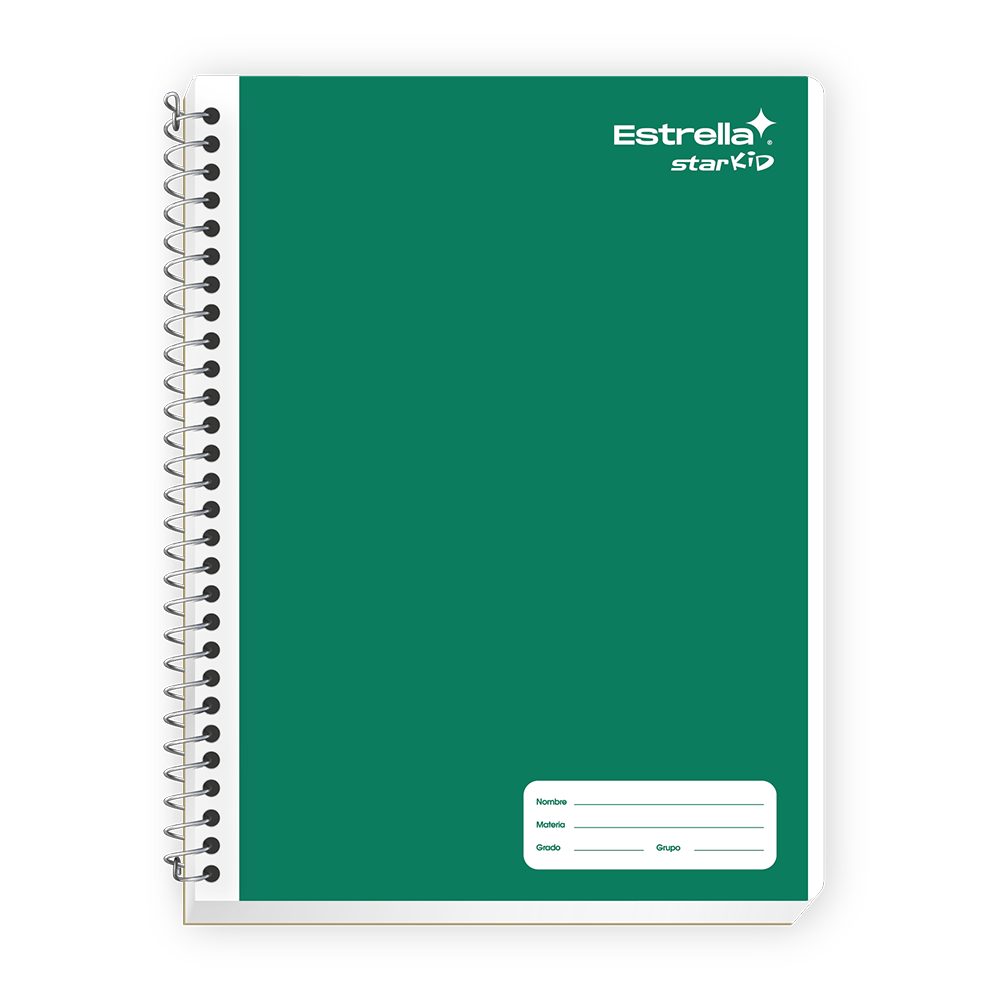 Cuaderno Espiral Profesional Blanco Star Kid Liso (100 Hojas)